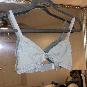 baby blue CK bralette